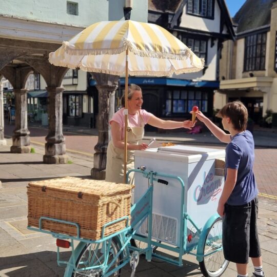 Ice Cream Tricycle in Faversham Market Place