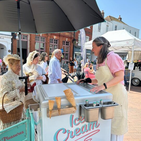 Luxury, artisan ice cream, Victorian Market, Faversham, Kent