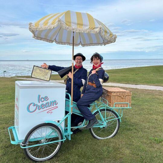 At Whoop Heritage Festival with Play on Words Theatre and LV21. Hoo, Medway, Kent.
