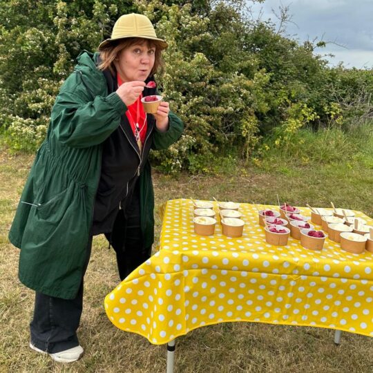 At Whoop Heritage Festival with Play on Words Theatre and LV21. Hoo, Medway, Kent.